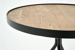 Flamant Madison, Bijzettafel, Eiken En Metaal, Rond, 45 Cm, Lichtbruin^ Koffie Tafels