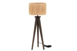 Flamant Maeve, Tafellamp Met Kap, Hout En Raffia^ Verlichting