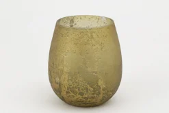 Flamant Malea, Theelichthouder, Glas, Geel, M^ Decoratie