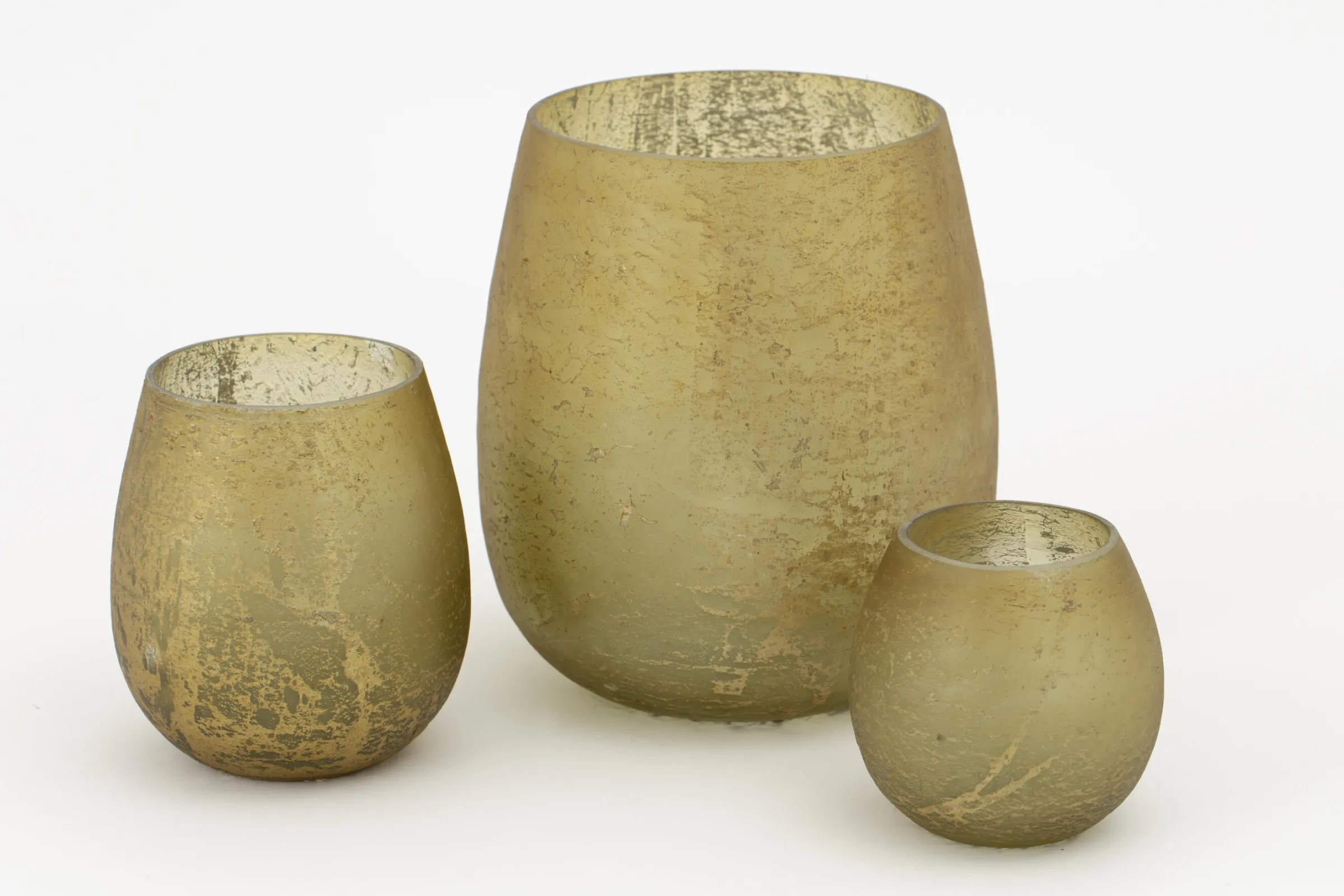 Flamant Malea, Theelichthouder, Glas, Geel, M^ Decoratie