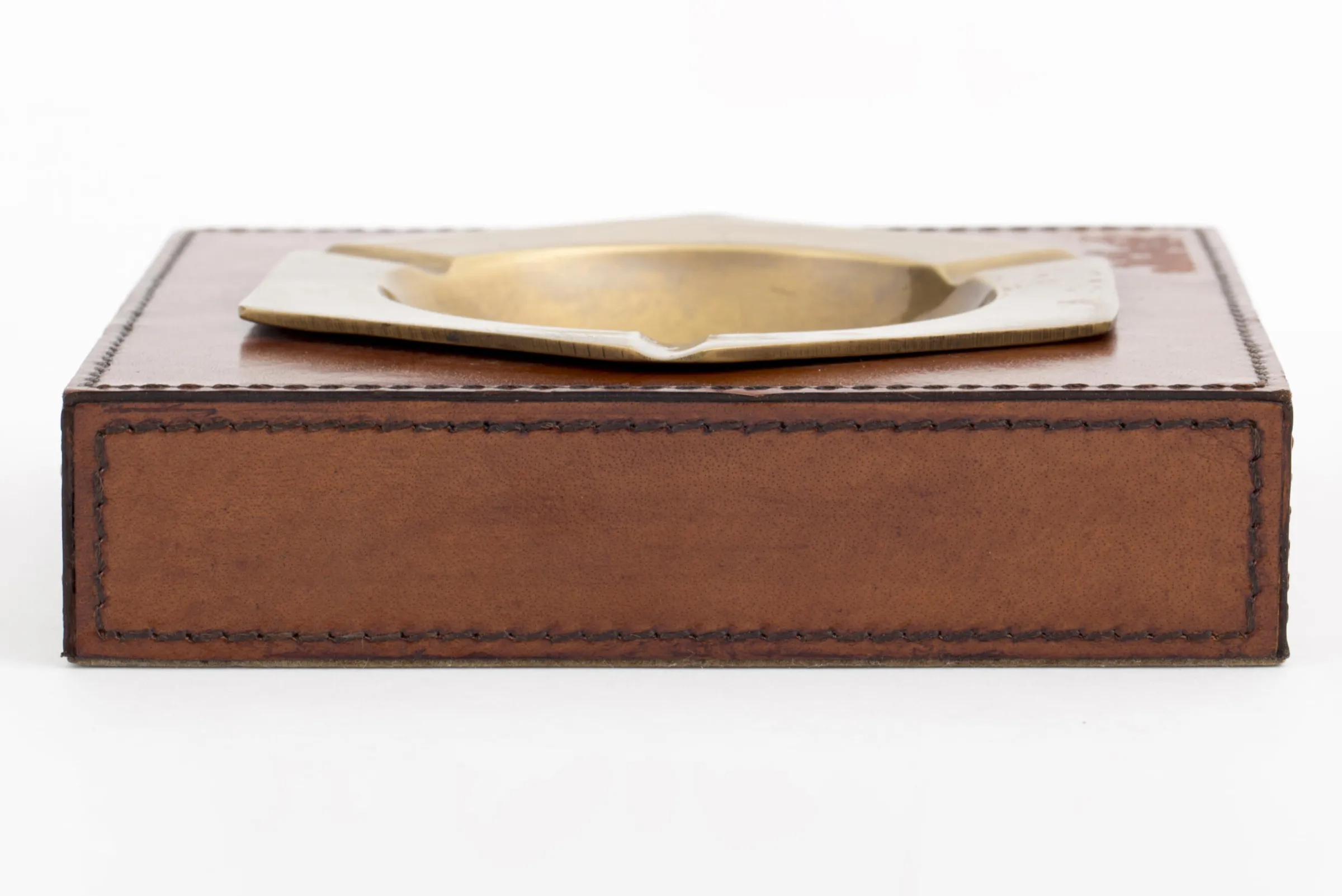 Flamant Manhattan, Asbak, Bruin Leer^ Decoratie