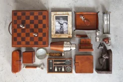 Flamant Manhattan, Dienblad, Bruin Leer, S^ Accessoires