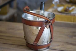 Flamant Manhattan, Wijnkoeler, Bruin Leren Handvat^ Moederdag