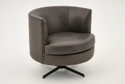 Flamant Marchetti, Fauteuil, Leer Zwart, Draaibaar^ Banken
