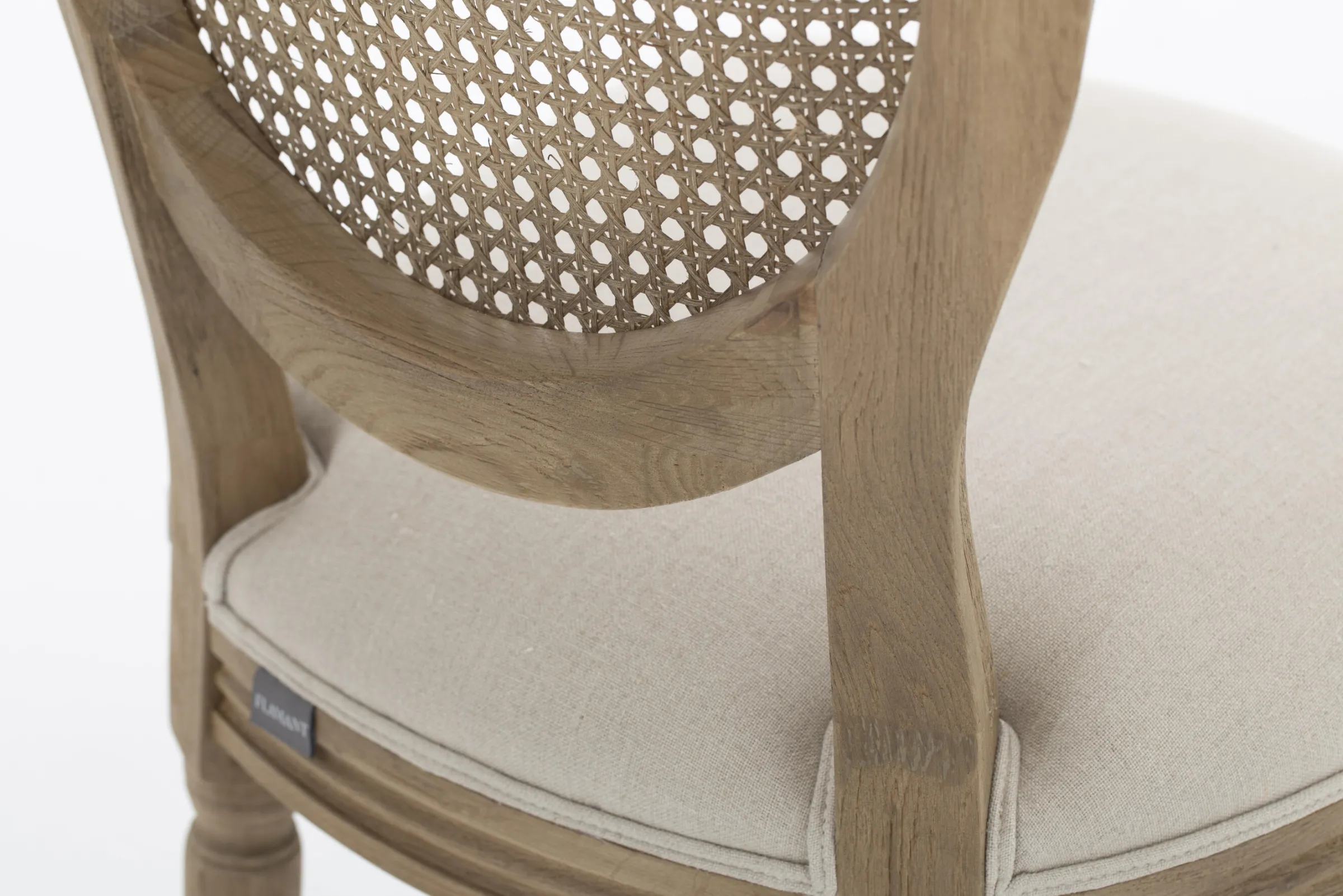 Flamant Medy, Stoel, Eiken, Natuurlijk Linnen^ Stoelen