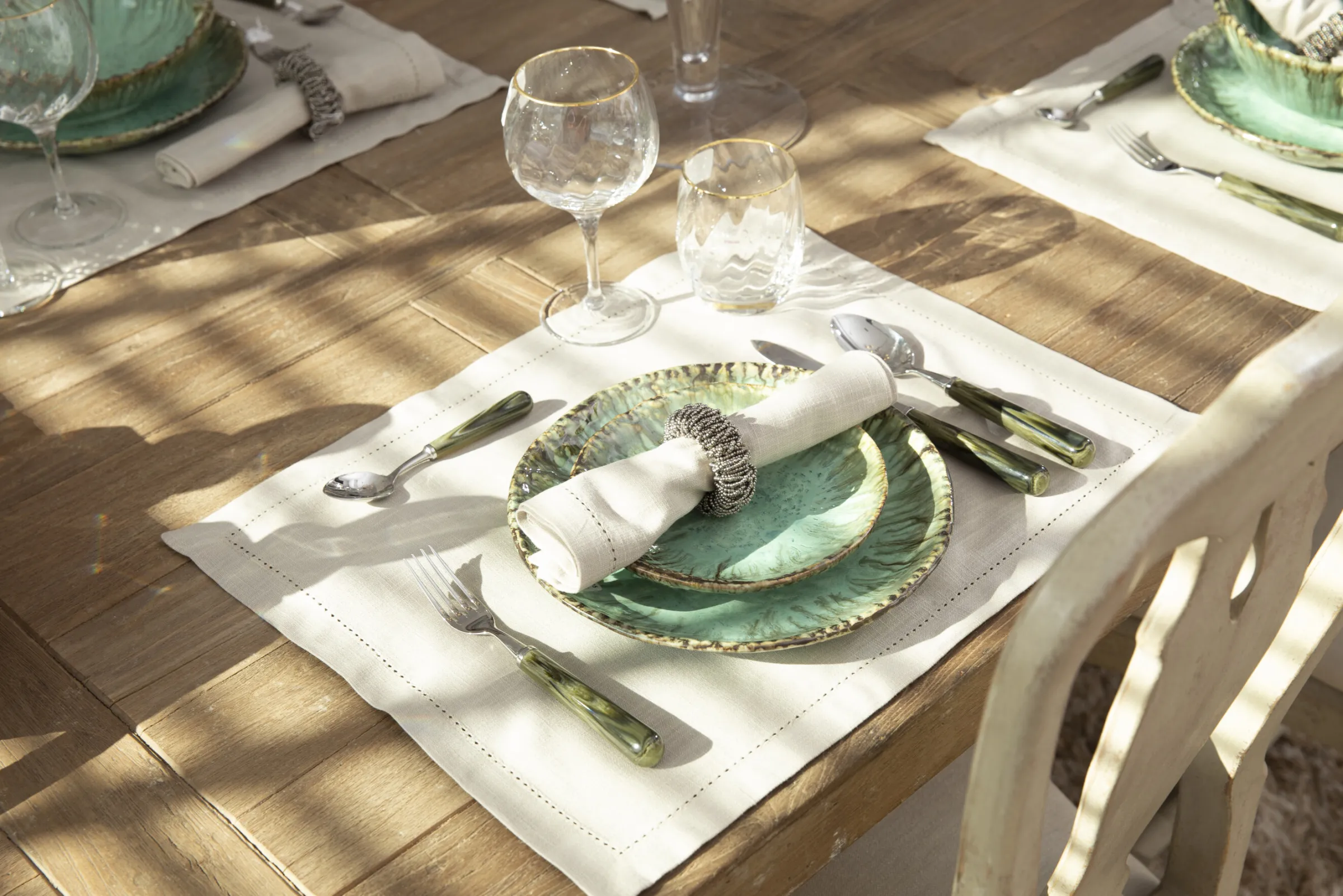 Flamant Meina, Servetring, Kralen, Zilver^ Accessoires