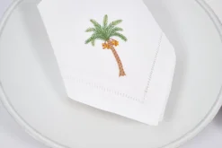 Flamant Mimosa, Servet, Borduurwerk, Set Van 6^ Eetkamer- En Keukentextiel