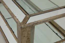 Flamant Mitchell, Salontafel, Rechthoekig, Spiegelglas En Hout, 160X80^ Koffie Tafels