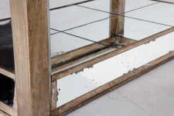 Flamant Mitchell, Salontafel, Rechthoekig, Spiegelglas En Hout, 120X70^ Koffie Tafels