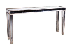 Flamant Naxos, Consoletafel, Spiegelglas En Hout^ Koffie Tafels