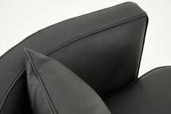 Flamant Nelia, Fauteuil, Leer Zwart, Draaibaar^ Banken