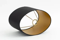 Flamant Ovaal, Lampenkap, Zwart En Goud, Ovaal, 35 Cm^ Verlichting