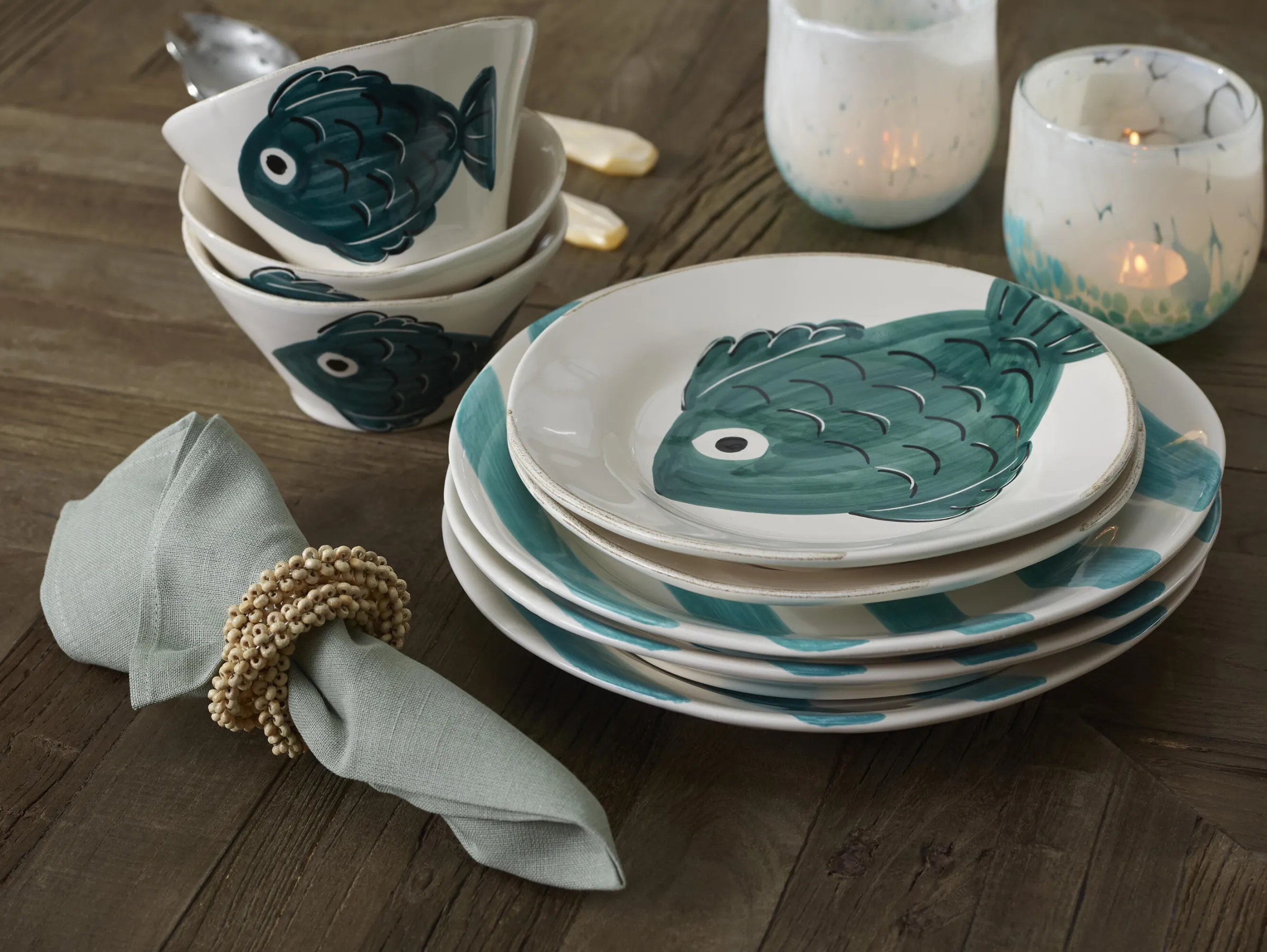 Flamant Phills, Servet, Ijsberggroen, Set Van 6^ Eetkamer- En Keukentextiel