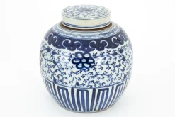 Flamant Redding, Potiche, Blauw/Wit^ Decoratie