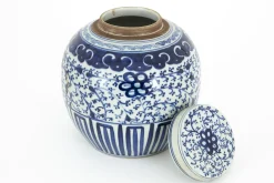 Flamant Redding, Potiche, Blauw/Wit^ Decoratie