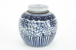 Flamant Redding, Potiche, Blauw/Wit^ Decoratie