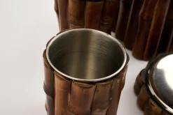 Flamant Rene, Tandpastahouder, Staal En Hout^ Decoraties