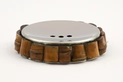 Flamant Rene, Zeepbakje, Staal En Hout^ Decoraties