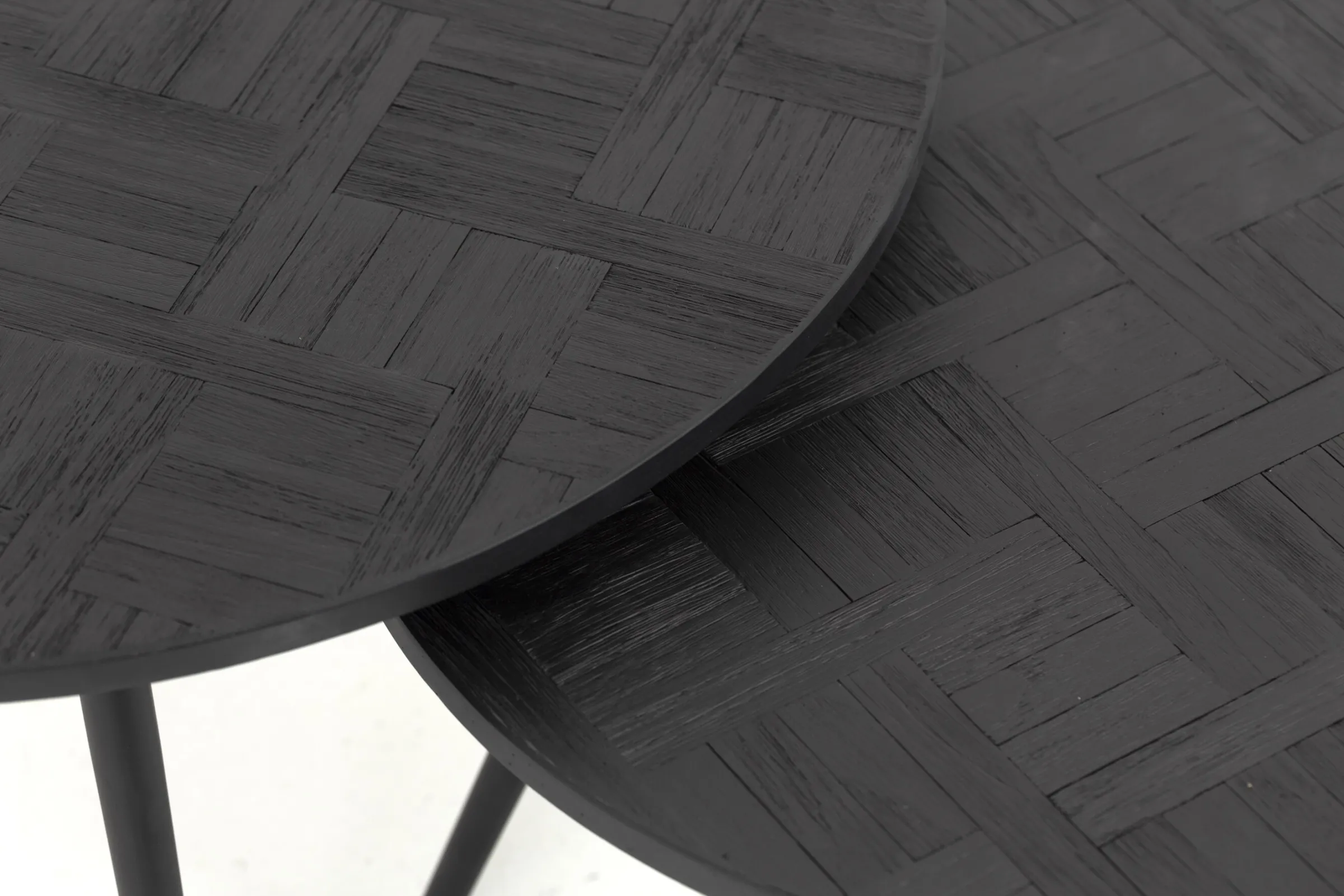 Flamant Robyn, Salontafel, Teruggewonnen Teak, Rond, Set Van 2^ Koffie Tafels