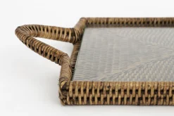 Flamant Togo, Dienblad, Rechthoekig, Met Glas, Riet^ Accessoires