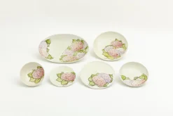 Flamant Villosa, Soepbord, Keramiek, Bloemen^ Borden, Borden En Kommen