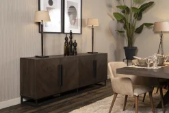 Flamant Woodsen, Deco, Hout, Zwart, M^ Decoratie