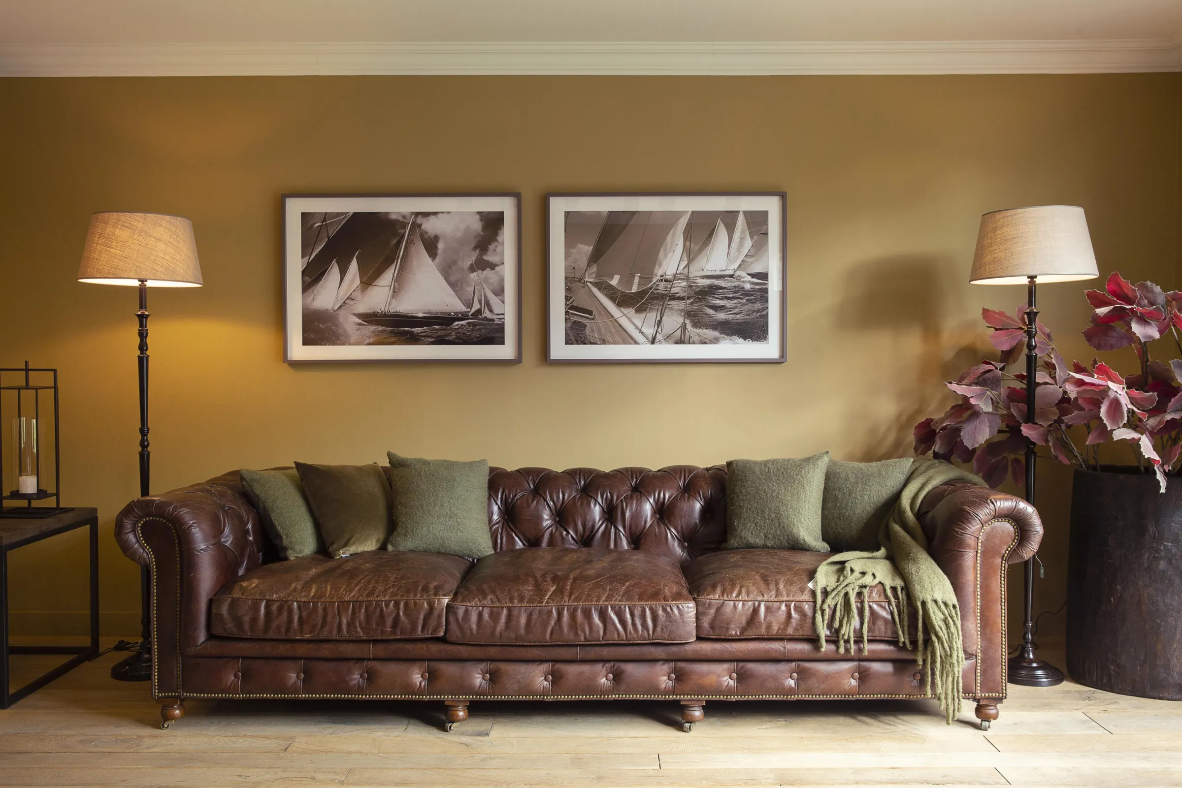 Flamant Yani, Kussen, Olijfgroen^ Huishoudelijke Textiel