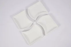 Flamant Yuni, Kom, Keramiek, Wit, Set Van 4^ Decoratie