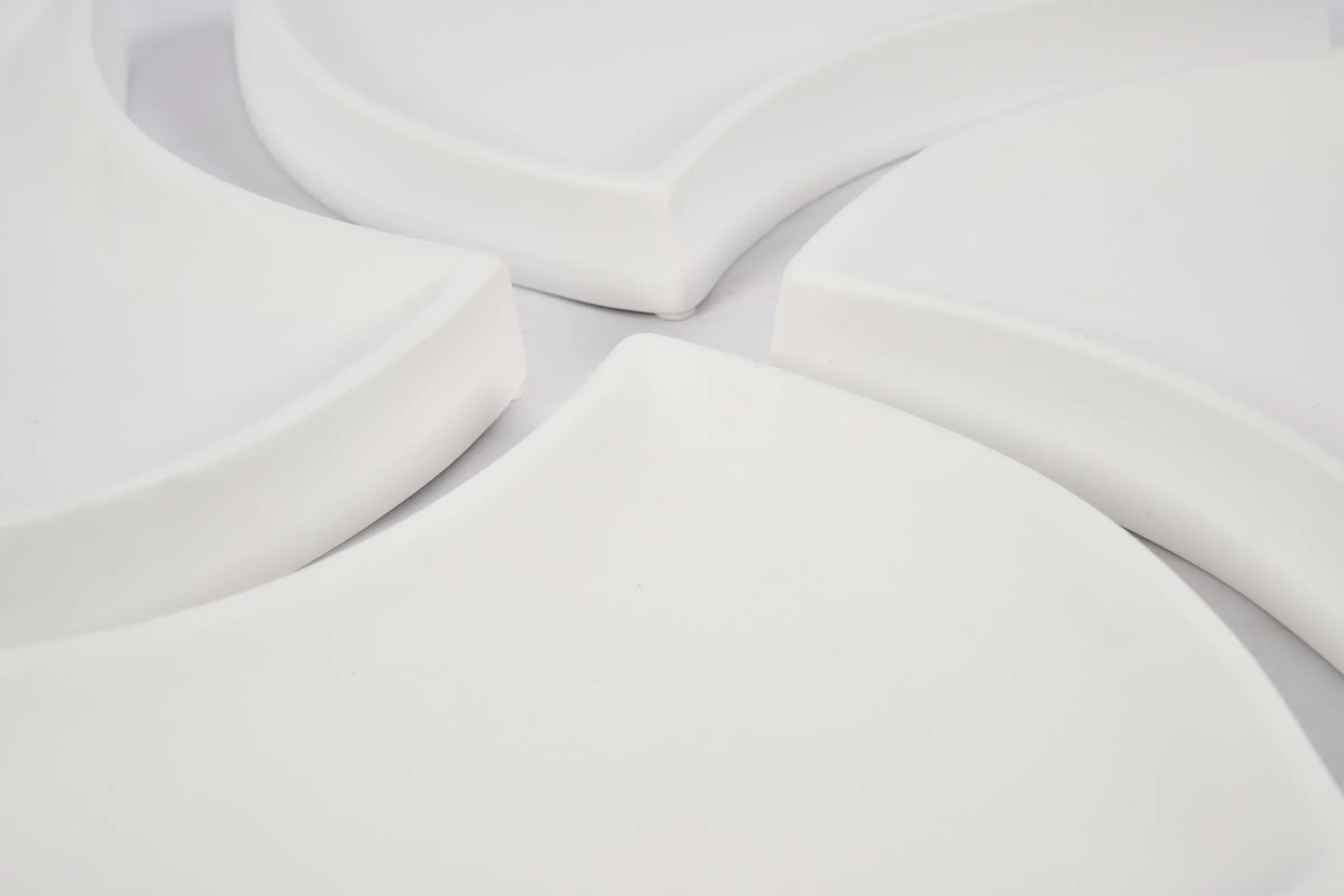 Flamant Yuni, Kom, Keramiek, Wit, Set Van 4^ Decoratie