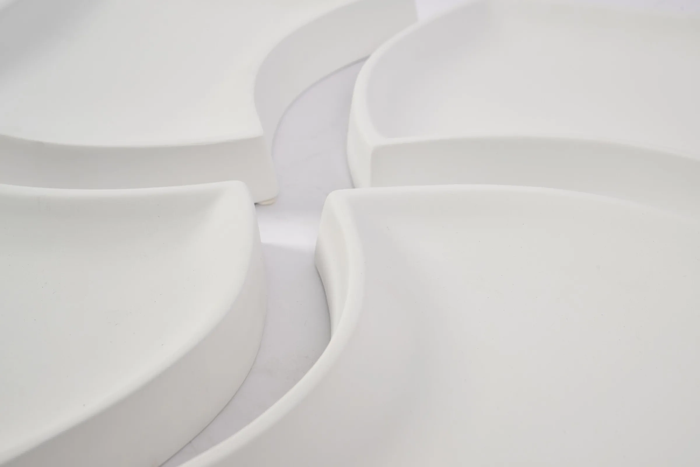 Flamant Yuni, Kom, Keramiek, Wit, Set Van 4^ Decoratie