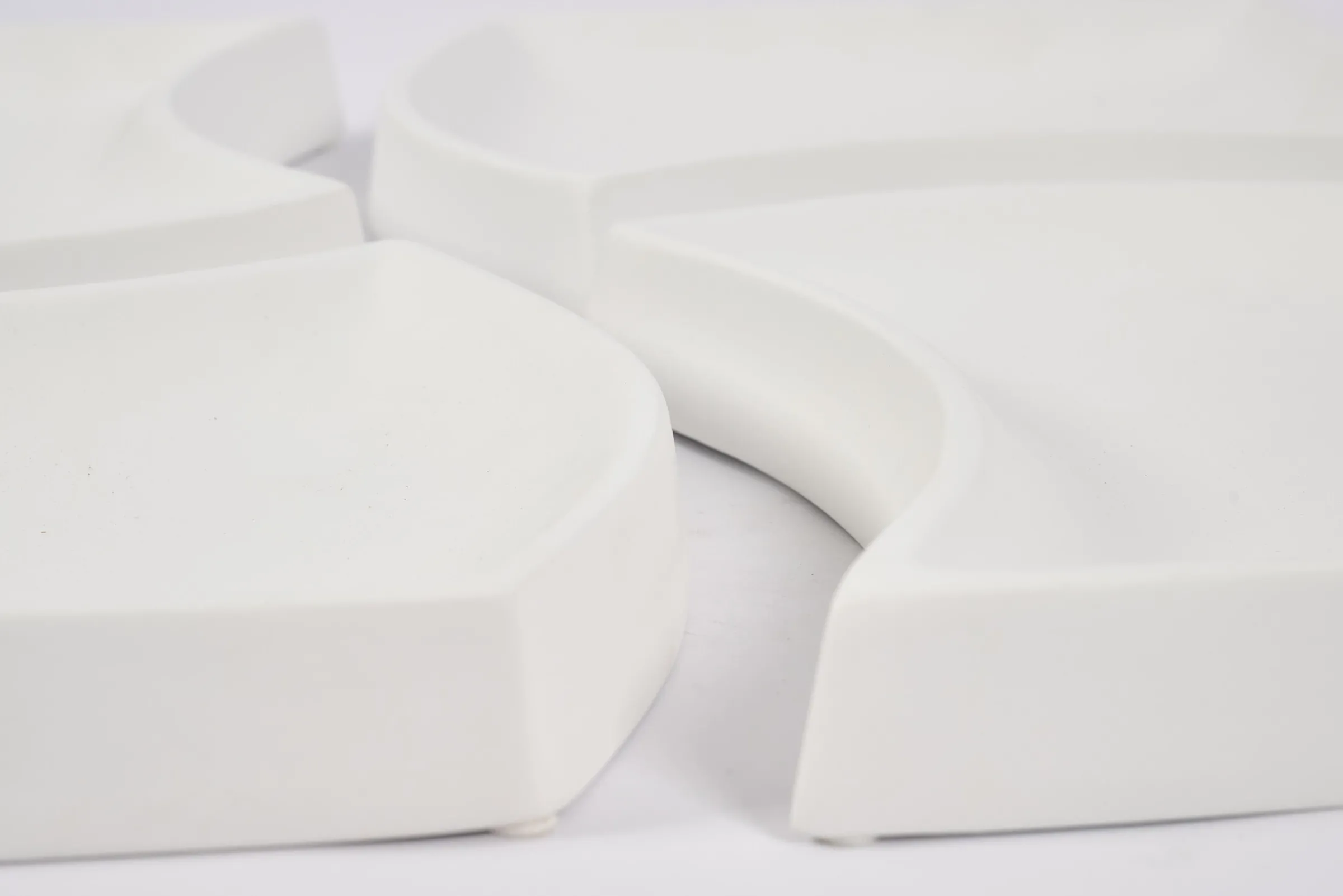 Flamant Yuni, Kom, Keramiek, Wit, Set Van 4^ Decoratie