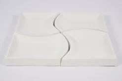 Flamant Yuni, Kom, Keramiek, Wit, Set Van 4^ Decoratie