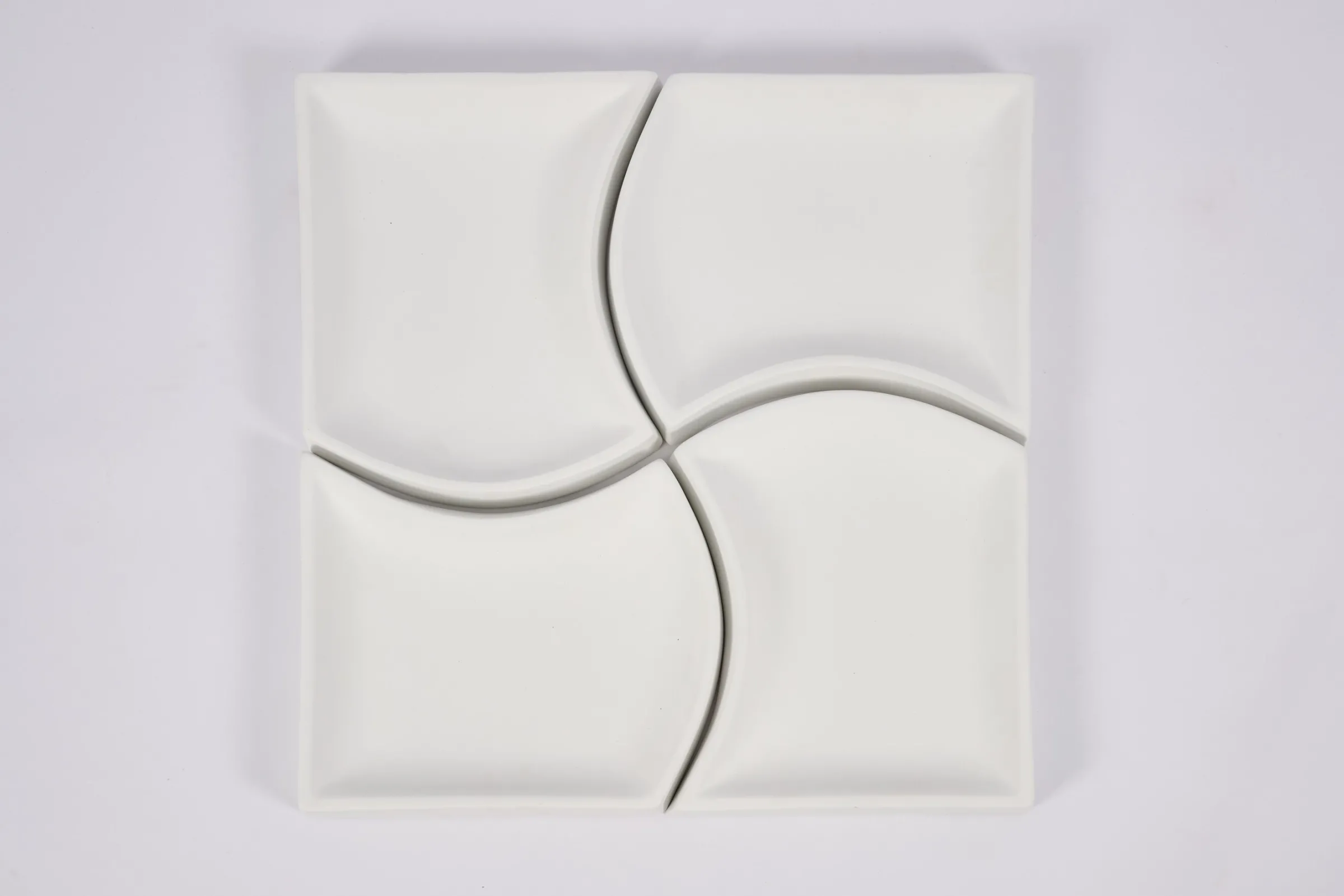 Flamant Yuni, Kom, Keramiek, Wit, Set Van 4^ Decoratie