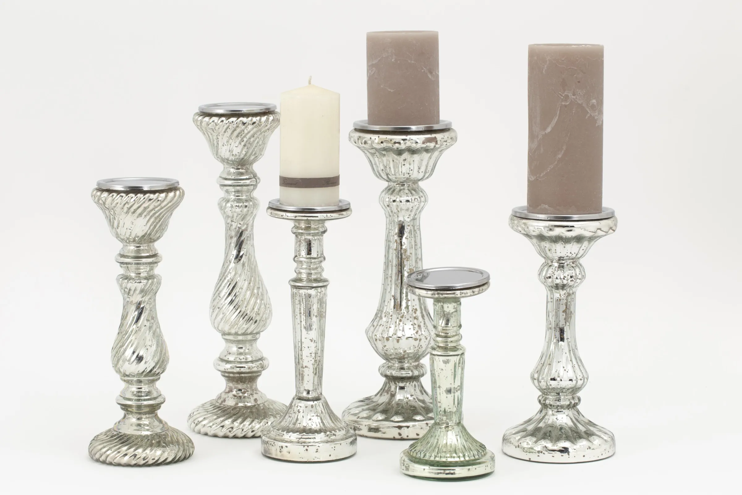 Flamant Zinia, Kandelaar, Kwikglas, S^ Decoratie