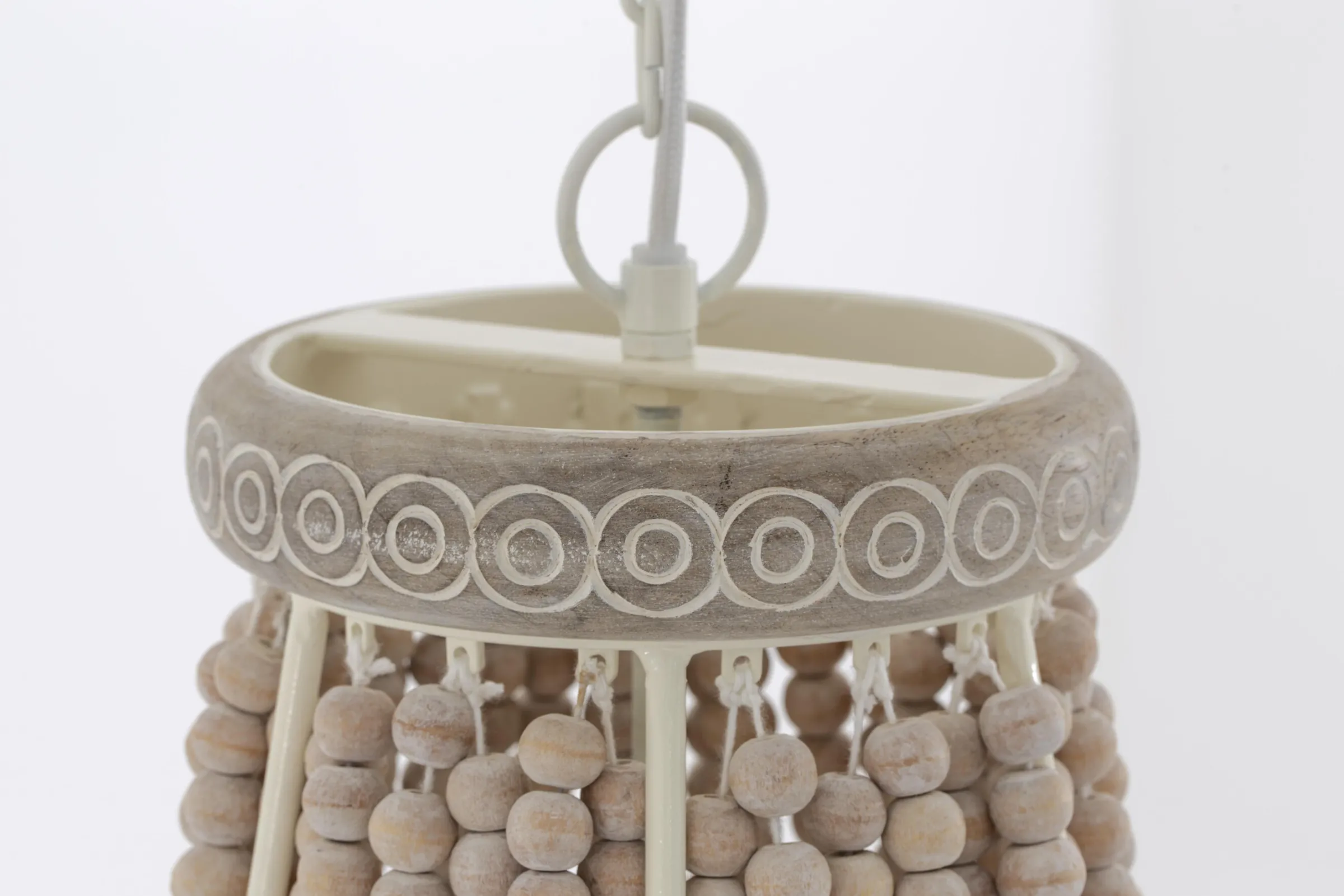 Flamant Zofia, Hanglamp, Ijzer En Houten Kralen^ Verlichting