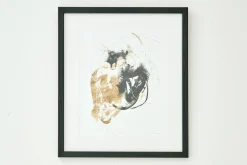 Flamant Zwart-Gouden Splash, Kunst Aan De Muur, Model 3^ Decoratie